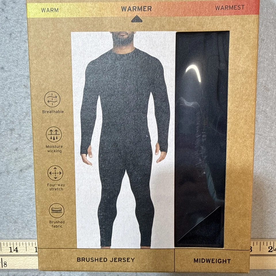 DAMAGED BOX 2-Piece Set Eddie Bauer Heavyweight Base Layer Crew Pant Mens Med - Image 3 of 4