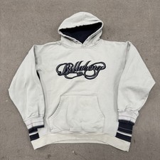 Vintage Y2k Billabong Hoodie Spell Out Logo Sweatshirt Mens L Blue Surf Rare