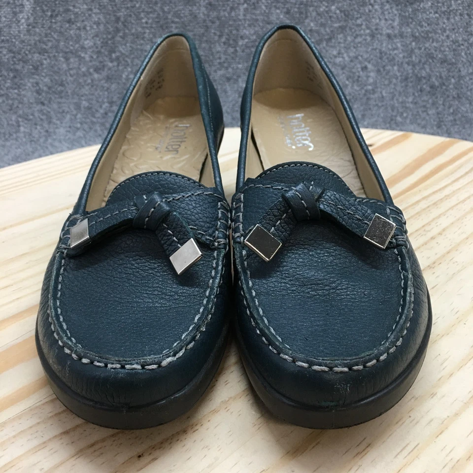 Lo último Zapatos Para Mujer 9.5 Vogue Bombas Azul Sin Cordones Informales Punta Redonda Tacones Bloque Foto 4 de 4