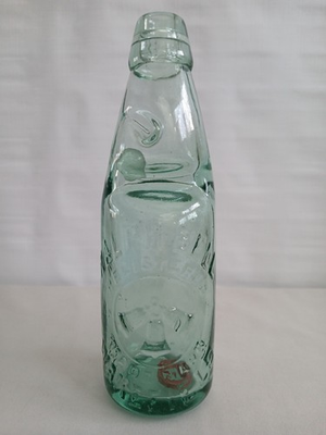 #ad #ad Vtg Ralph Bell Codd Bottle W Washer amp; Marble Turner amp; Co. Dewsbury Green Glass $27.99
