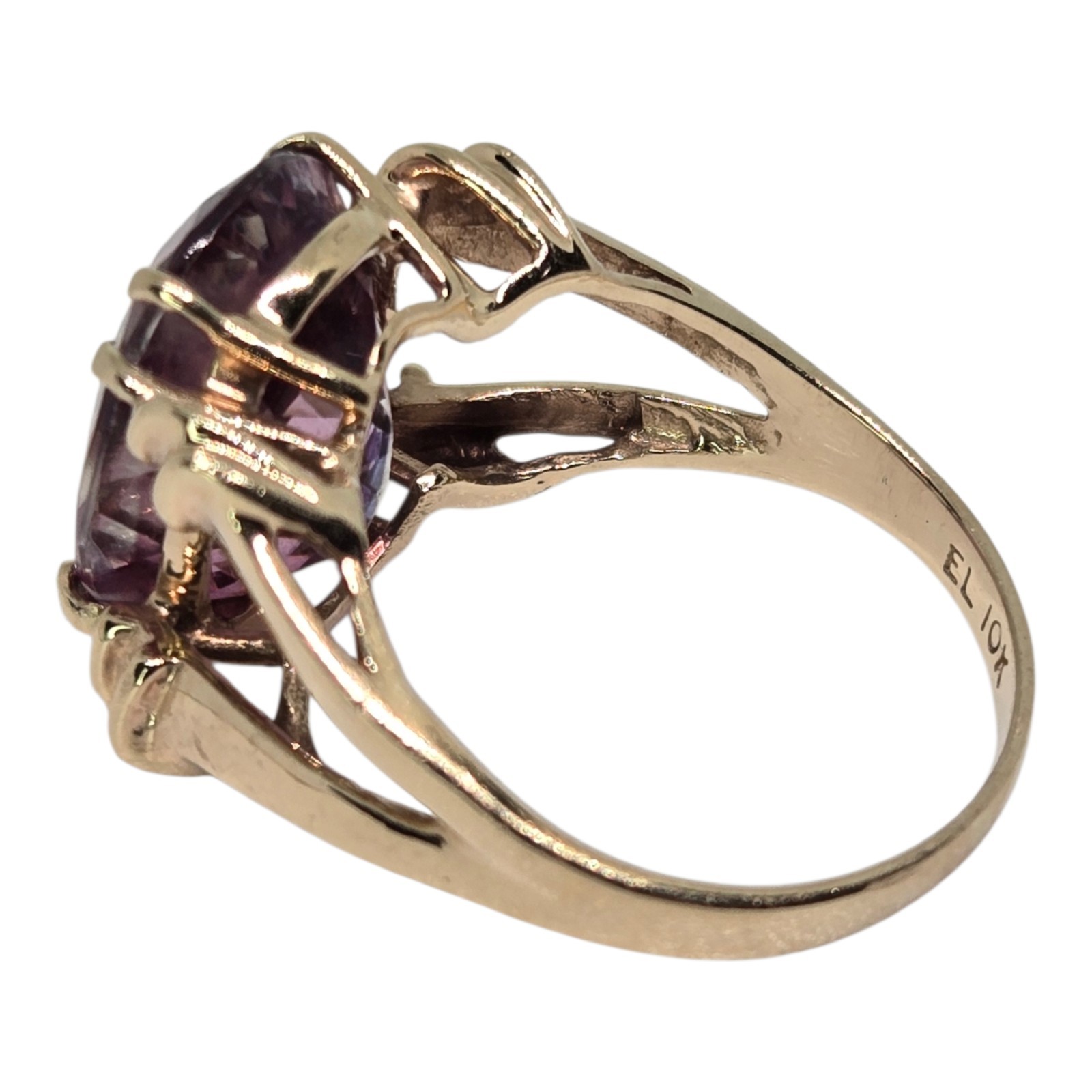 VINTAGE 10K Solid Gold Beautiful Ruby Ring 4.1g  … - image 5