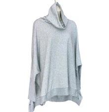 Simply Southern Turtleneck Pullover Women’s Grey Oversized Boxy Soft Cuddly OSFA