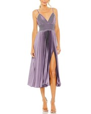 Mac Duggal Slim Strap Pleated Dress Women's