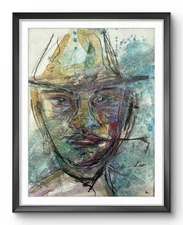 8"x10"Modern Abstract Paper  Painting - Contemporary Home Art