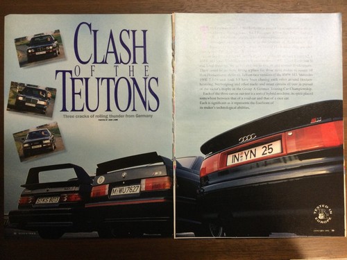 AW 2023 Article 1991 Comparison Test Audi S2 vs BMW M3 vs Mercedes Benz 190E 10p