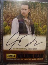 WALKING DEAD SEASON 4 JOSH MCDERMITT AUTOGRAPH CARD BLACK PRINT JMD1