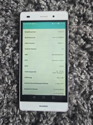Huawei P8 Lite ALE-L21 Smartphone  - Bild 1 von 4