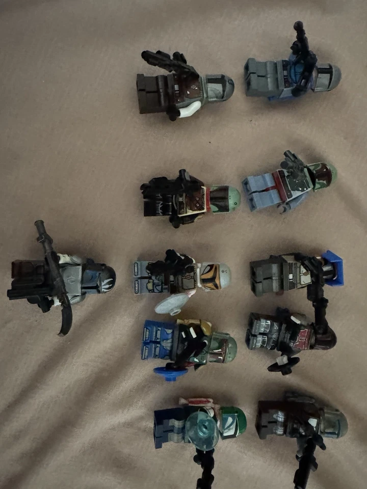 Lego Star Wars Custom And Real Mandalorian Minifigure Lot Of 21 - Image 2 of 4