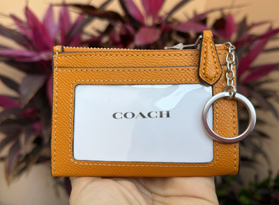OLD COACH ミニ財布　キーウォレット Coach Mini Coin Pouch ID Card Key Holder Skinny Leather Wallet