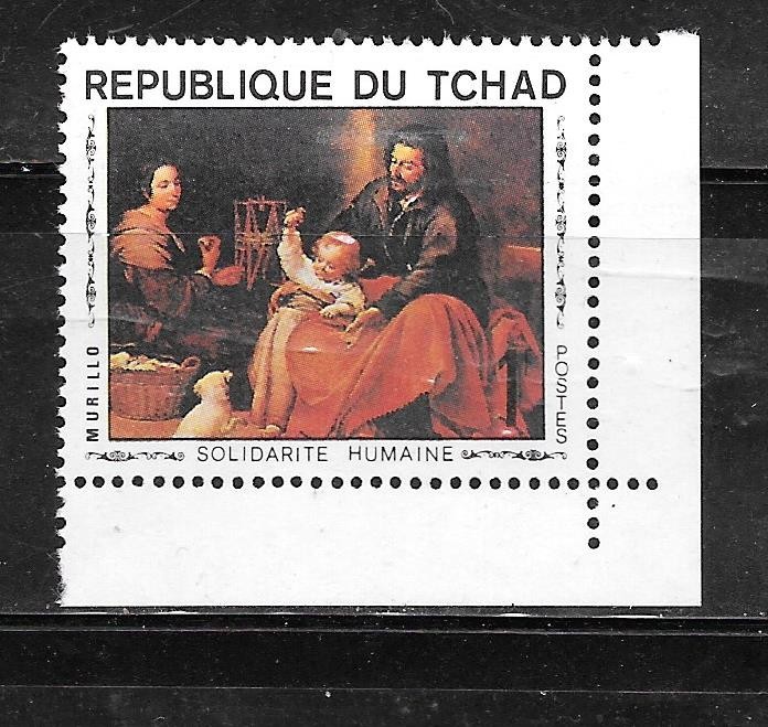 CHAD 1969 SC# 206 MURILLO ART PAINTING MNH XF OLD TOPICAL PICTORIAL SINGLE STAMP