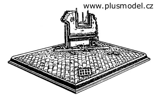 Ruine miniature Plus Model pour réussir les textures de pierre en maquette