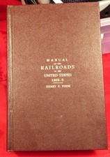 1868-69 Poors Railroad Manual of US Book - NICE Research Old Stock Certificates