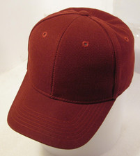 Blank Dark Red Hat Youth Size Adjustable Plain Solid Burgundy Boys Kids Cap New
