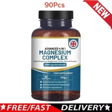 Magnesium Glycinate 4-in-1 Complex 2000 mg - High Strength Magnesium Tablets 90X 3.64 per thousand milligrams