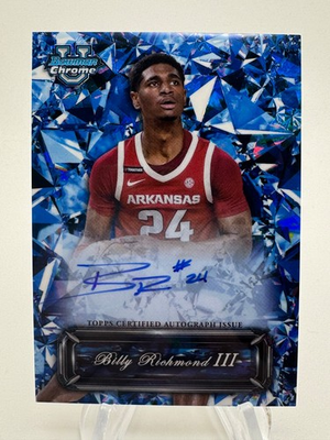 #ad 2024 25 Bowman Chrome U Sapphire BILLY RICHMOND III Sapphire Selections Auto $17.99