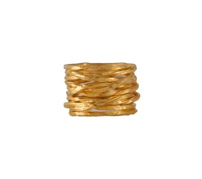 Leen Heyne Textured Wire Wrap Band Ring in 18K