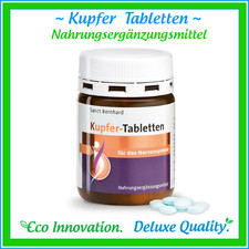 Kupfer 2.000 µg Tabletten für das Nervensystem 🌱 180 Tabletten💰SUPER🛒
