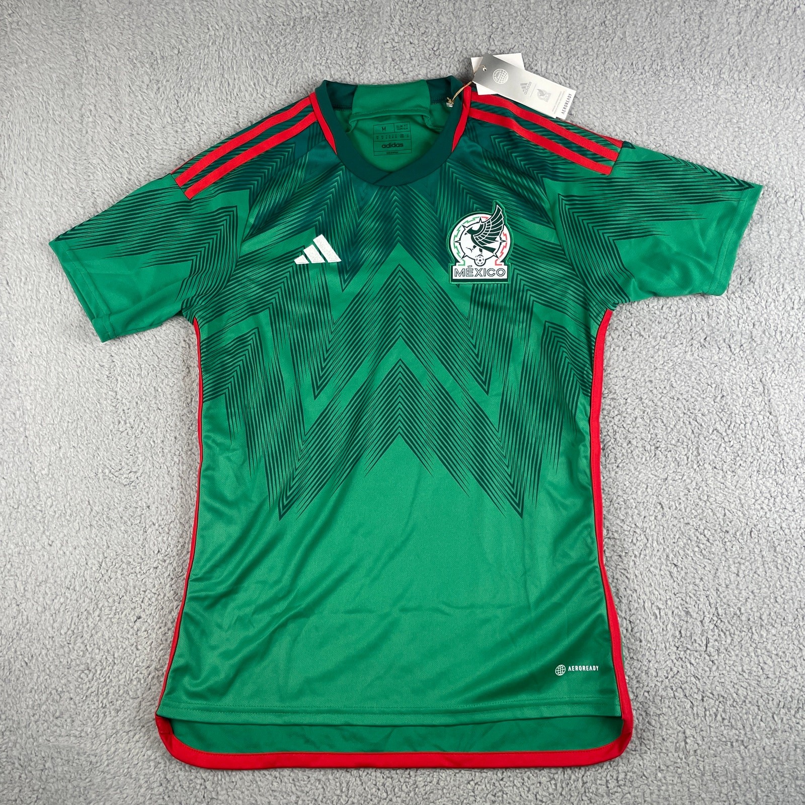 Adidas Men's Medium Green Mexico 2022 Short Sleeve Home Soccer Jersey HD6899