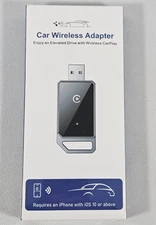 Mini Wireless CarPlay Adapter for Apple, Plug & Play Low Latency Converts Wired