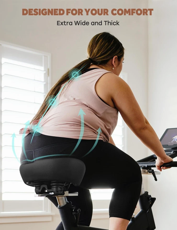 Cojín de asiento de bicicleta extra grande para bicicleta Peloton y bicicleta +, asiento de bicicleta cómodo Foto 2 de 4