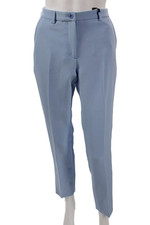 Pantalone vestito donna Seventy blu poliestere bottoni davanti taglia 40