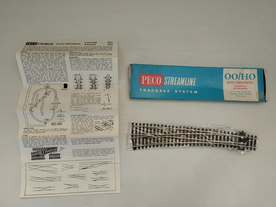 HO / PECO aiguillage courbé à gauche (ref SL E87X) avec boite - Photo 1/4