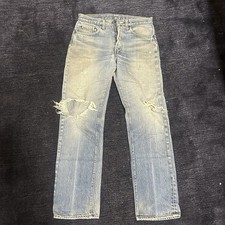 Vintage 70s Levi s Redlines Selvedge Distressed Faded Denim Jeans 31x29 USA C