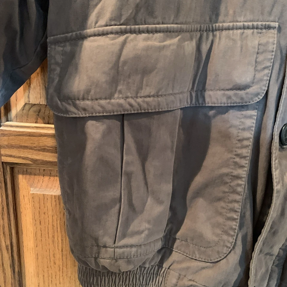 London Fog Bomber Jacket Mens L Full Zip Golf Windbreaker Vintage Button And Zip - Image 4 of 4