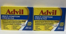Advil Multi Symptom Cold and Flu 2 Packs(20 coated tablets each) Exp:05/26
