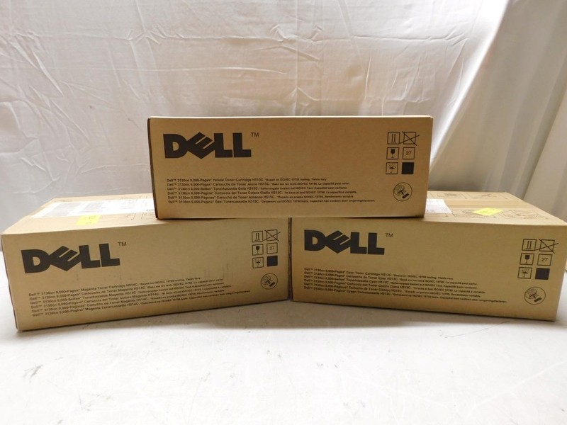 3 New Dell H154C CT350668 Magenta, CT350669 Yellow, CT350667 Cyan (ITRA26-449)