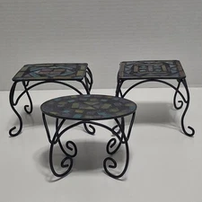 Lumin Essence 3 Candle Holders, Stained Glass Pillars 