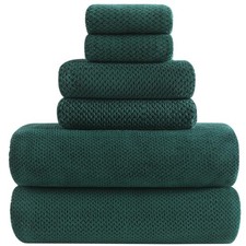 29x59 Inch Bath Towels Set of 6 Large, Super Soft Absorbent Lint Free Microfi...