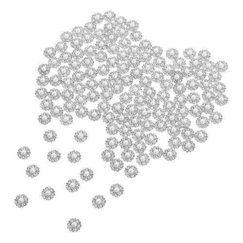 100 Pcs Rhinestones and Button Decoration Bride Embellishments Buttons
