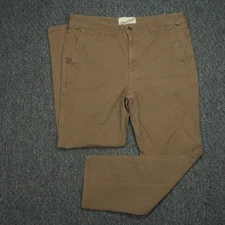 Duck Camp Pants Mens 38x30 Brown Hiking Hunting Outdoors Cordura Canvas Brush