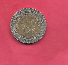 COLOMBIA KM298 2016 500 PESOS BU GEM UNCIRCULATED NICE RECENT BI-METAL COIN