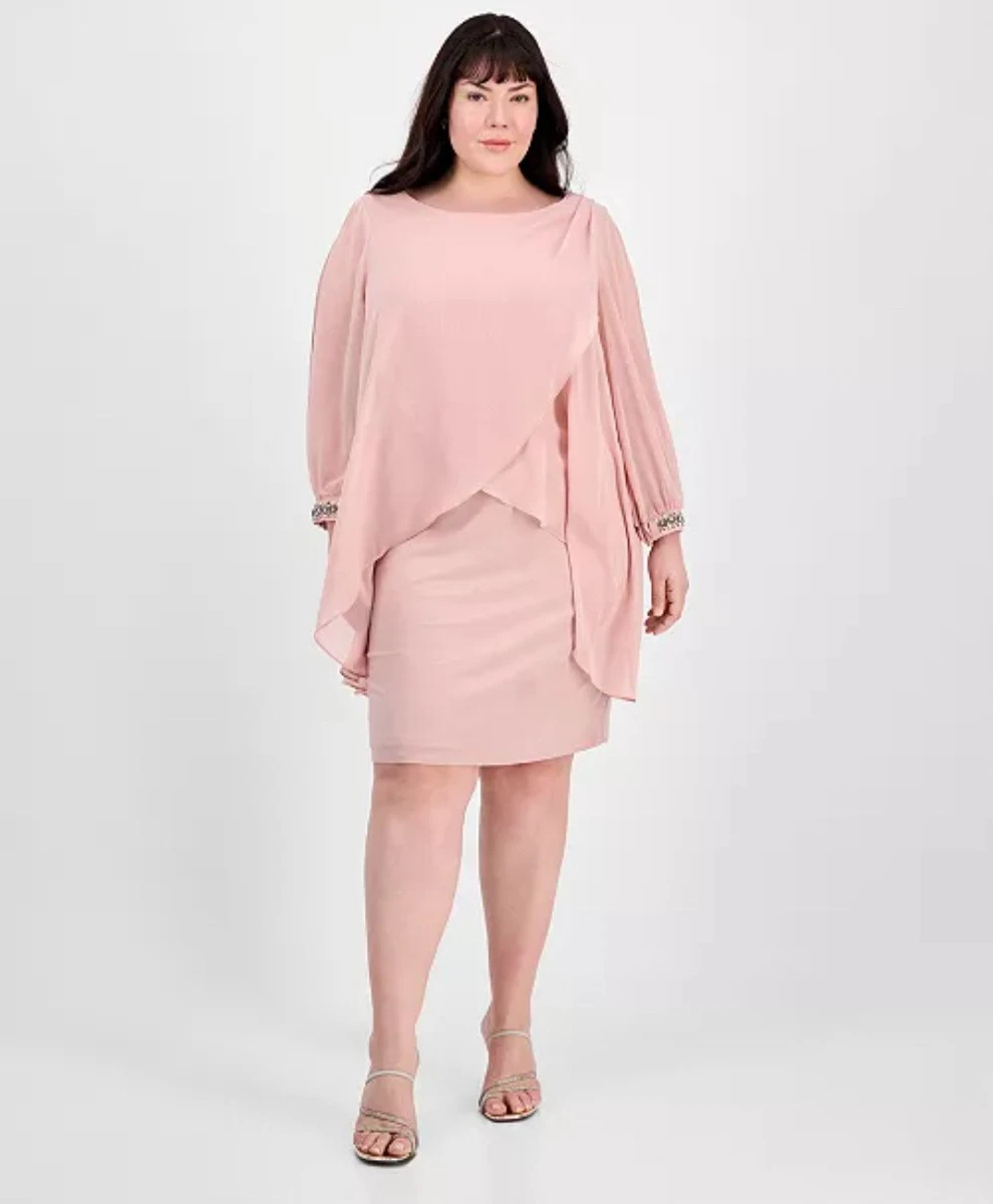 slim fit dress slacks SL Fashion Embellished V-Neck Sleeveless Tiered Sharkbite Hem Solid Ch –  Curated Brands main image 1