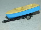 Matchbox Lesney 48 a Meteor Sportsman Mk 2  Boat & trailer metal wheels,
