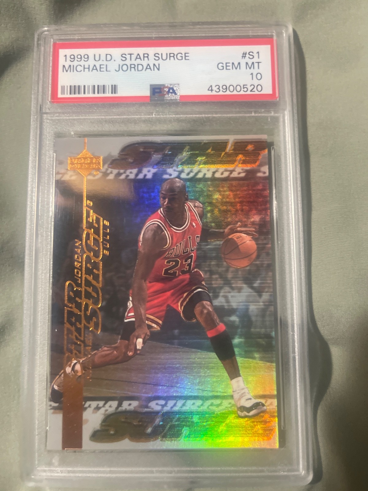 Michael Jordan 1999 Upper Deck Star Surge PSA 10 Gem Mint LOW POP REPORT 66