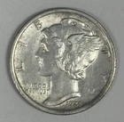 1924 MERCURY DIME CHOICE AU/BU NEAR FULL BANDS