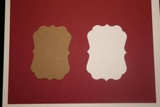 Small Burgandy Fancy chipboard and mats to make a mini Scrapbook album