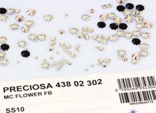 Genuine PRECIOSA Czech Crystal Flower No Hotfix Flat Backs  All Colors  Sizes