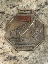 vintage antique pocket watch fob MANITOWOC Shovel
