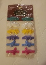 Vintage Vidal Sassoon Girls Hair Barrettes 12 Animals Assorted Colors Sealed