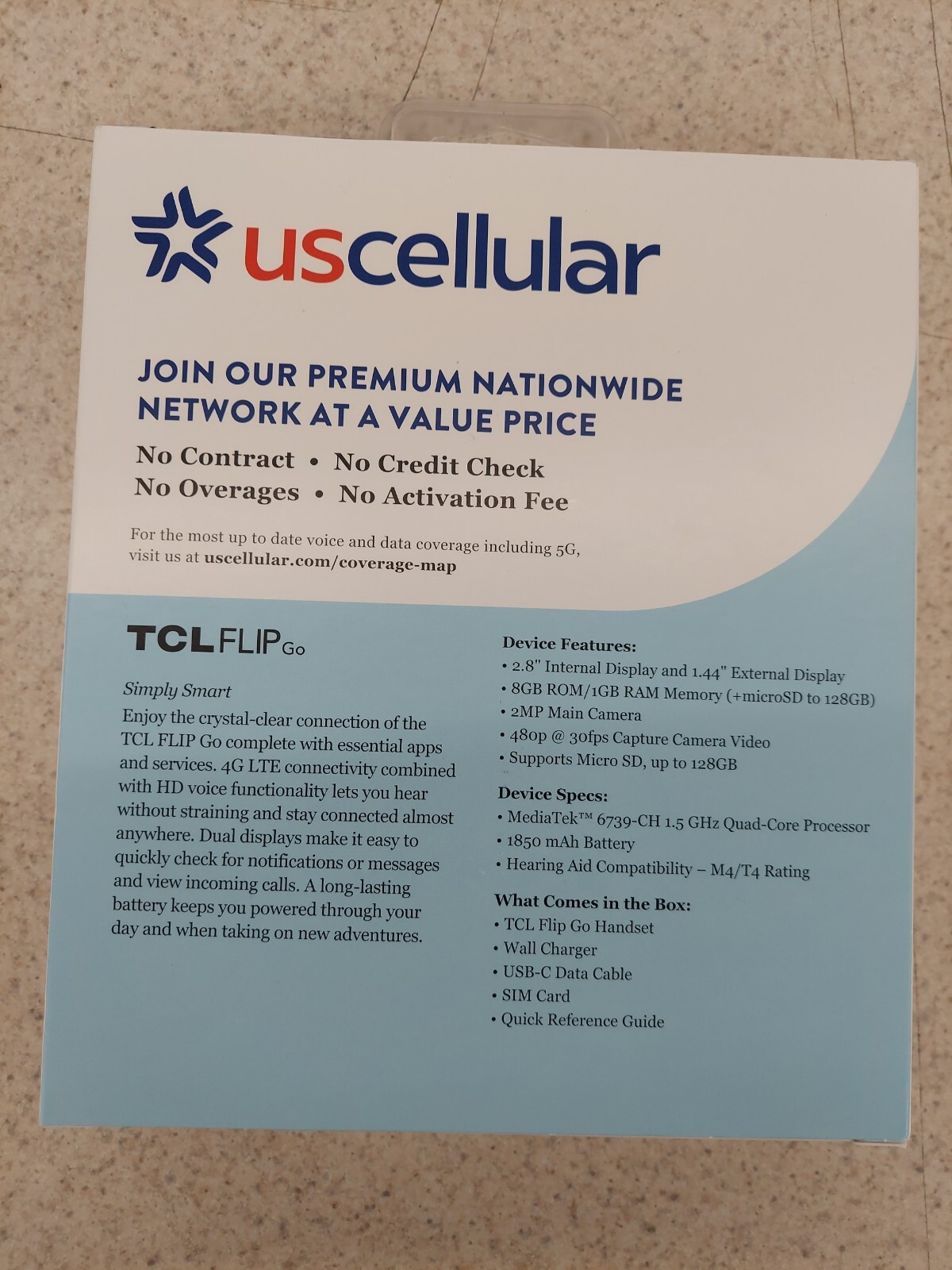 TCL Flip Go 1GbRAM/8GBFlash Black (Locked to US Cellular Prepaid) 853633004828 eBay