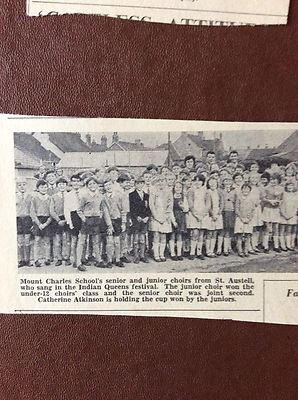 b1n Ephemera 1968 Bild Reittier Charles Schulchöre St Austell Cathy Atkinson 