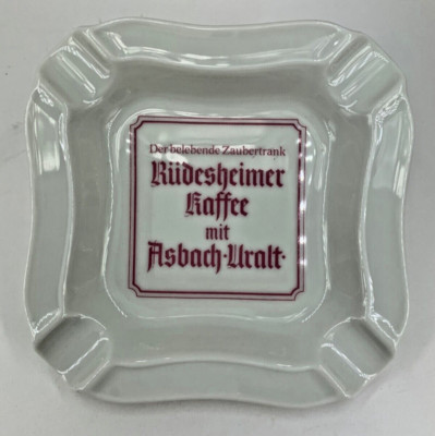 Ashtray Rüdesheimer Kaffee mit Asbach Uralt 5.5'' Heinrich Germany Cigar