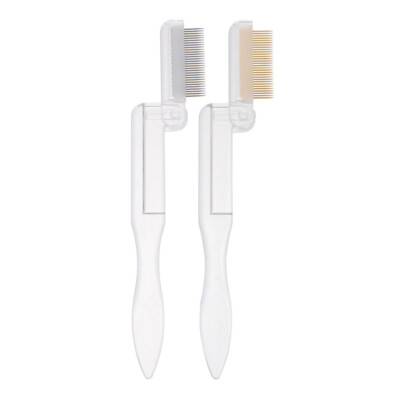 2pcs Foldable Eyelash Combs Eyebrow Combs Shaping Brushes Makeup Tools