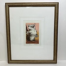 Vintage William Kolliker Madame Chairman Etching 100/55 Framed Art Limited Ed