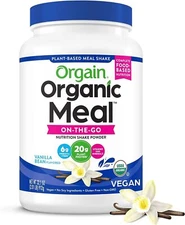 Orgain Organic Plant Based Vanilla Bean Meal Replacement 32 Oz Vegan Protein
