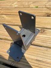 Erh&ouml;hte Pfostensockel Stecknuss 100 mm massiv 5 mm stark Stahl 50 mm H&ouml;he 4" EXTREM
